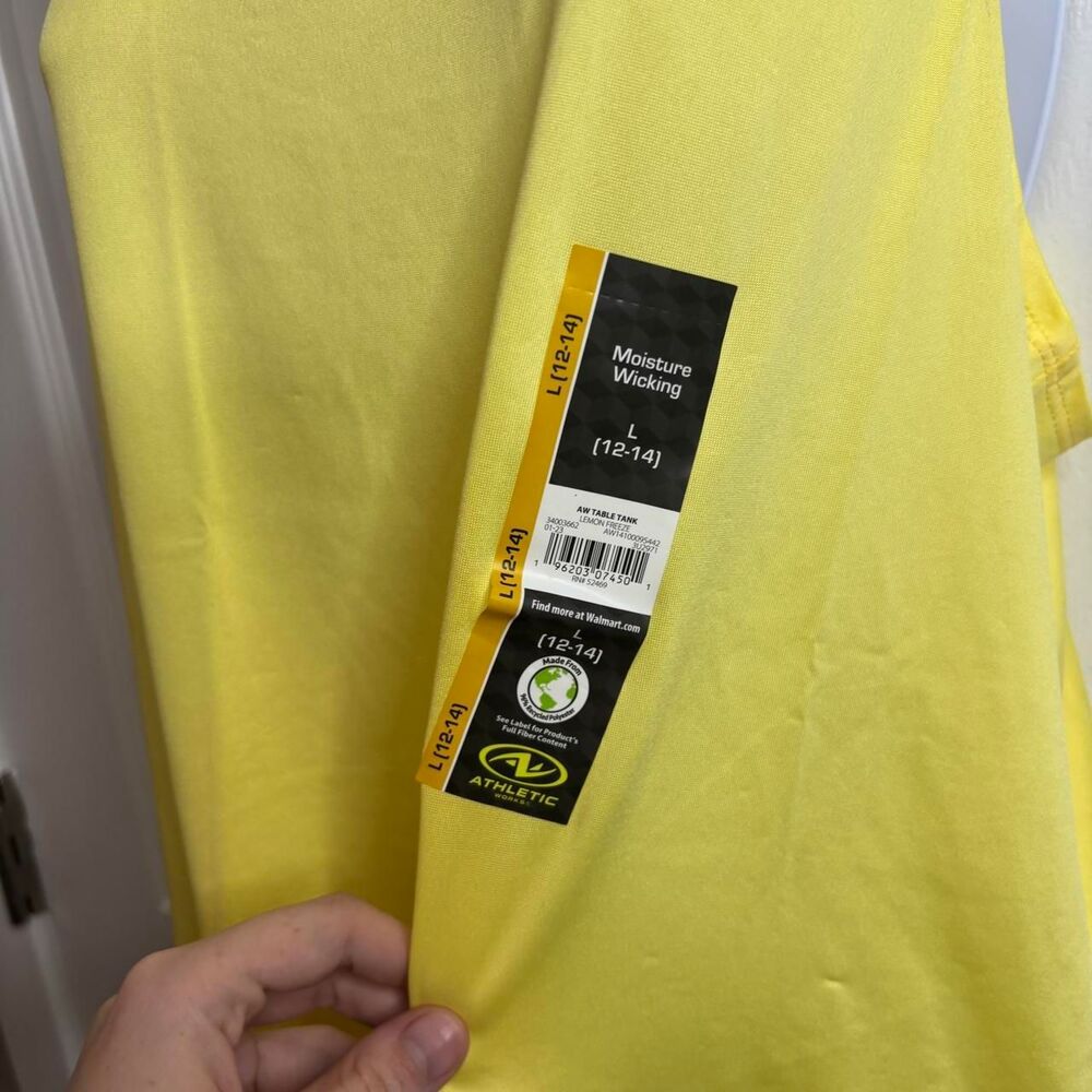 NWT L Athletic Works Lemon Freeze Racerback Tank Top - Picture 2 of 4